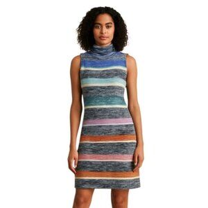 Anthropologie Colorblock Sleeveless Turtleneck Tunic Mini Dress